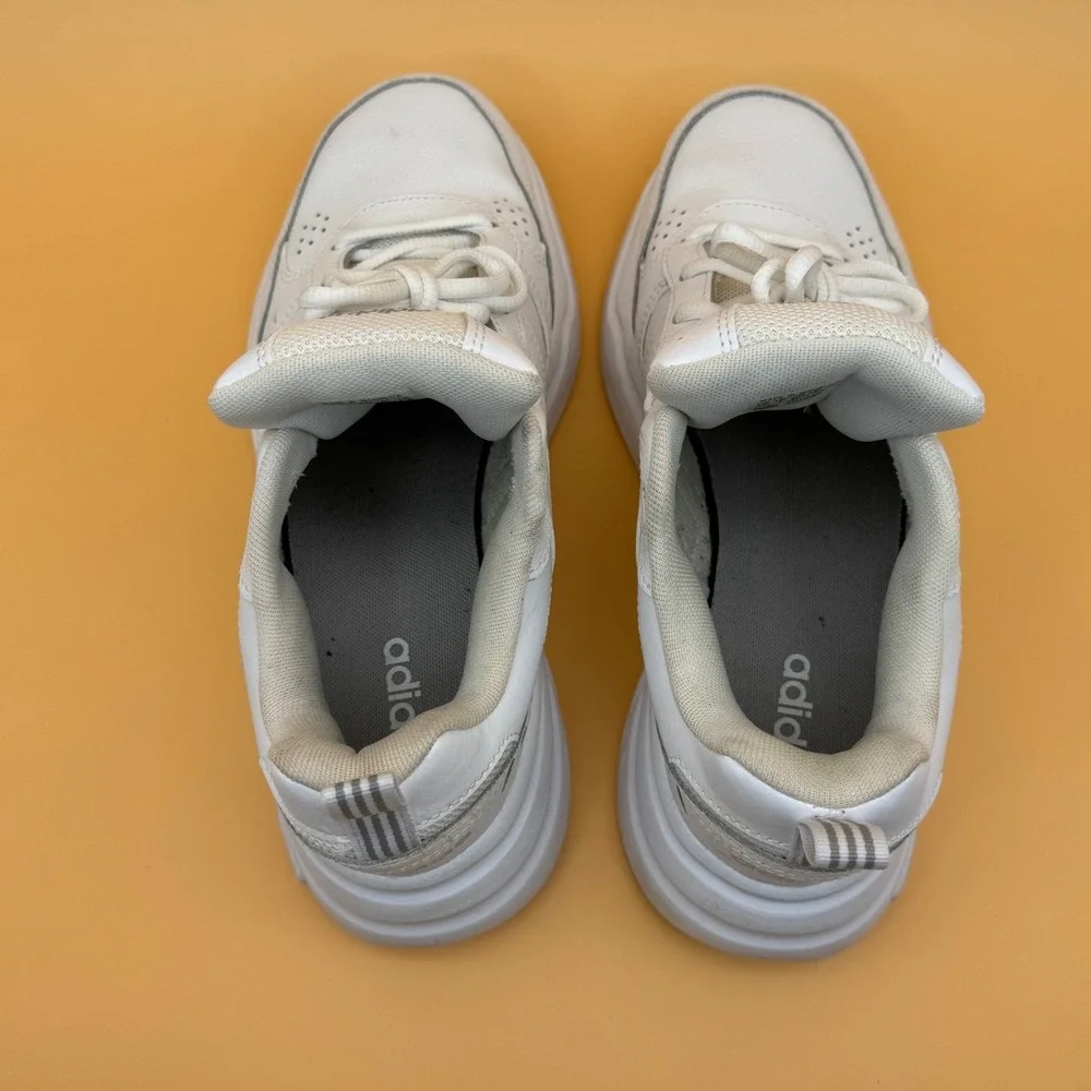 Adidas Mens‎ Strutter Sneakers Size 7.5 White Leather Athletic Casual Training